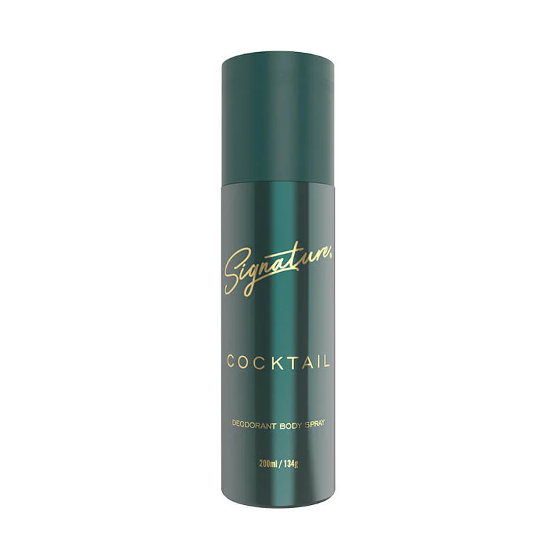 Signature Deodorant Body Spray - Cocktail | Floral Fruity Long Lasting Fragrance | Skin Friendly Deo | Evreryday Use | Fights Body Odour | For Men, Women (Unisex) | Pack of 1 (200ml)